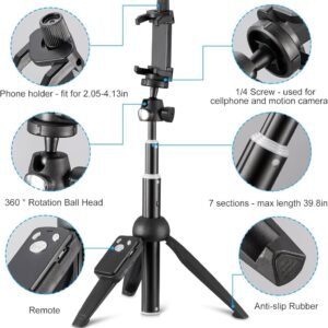 360 Degree Rotating Tripod Selfie Stick